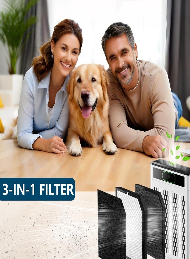 Molgoc Replacement Filter for Air Purifier,Compatible with Airtok AP3001 Air Purifier,H13 True HEPA with Washable Pre-filter and High-Efficiency Activated Carbon Filter,2Pack. - Image 5