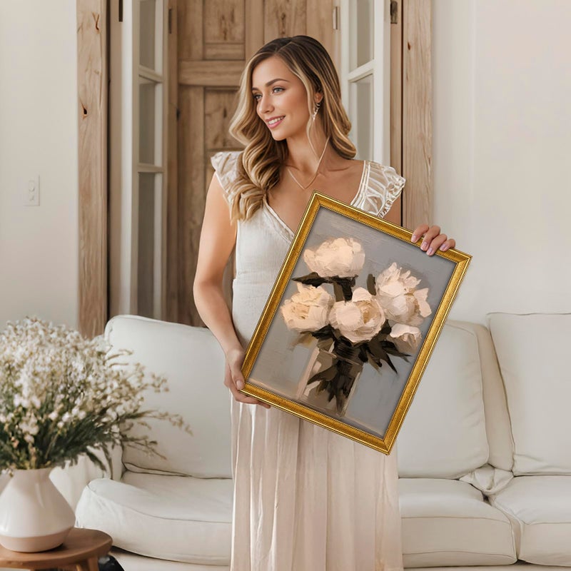 TWING 11x14 Picture Frame,Display Pictures 8x10 with Mat or 11x14 Without Mat,Ornate Picture Frames for Wall Mounting or Table Display,Rustic Gold,1 Pack - Image 5