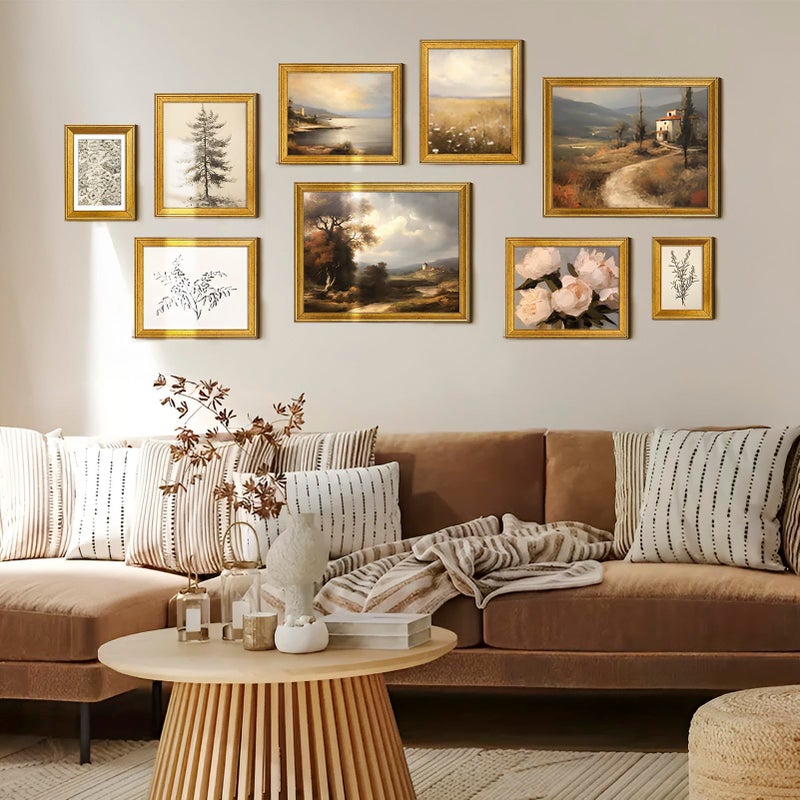 TWING 11x14 Picture Frame,Display Pictures 8x10 with Mat or 11x14 Without Mat,Ornate Picture Frames for Wall Mounting or Table Display,Rustic Gold,1 Pack - Image 4