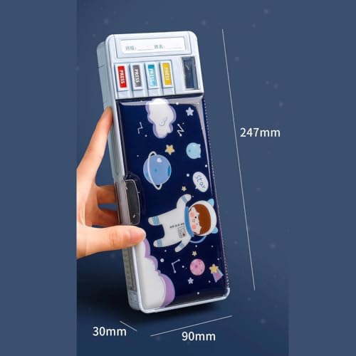 Royals hub Plastic Space Compass Multifunctional Pencil Box for Kids Magnetic Compass Box Space Theme Return Gifts for Boys & Girls (Multicolor) (Accessories Not Included) - Image 4