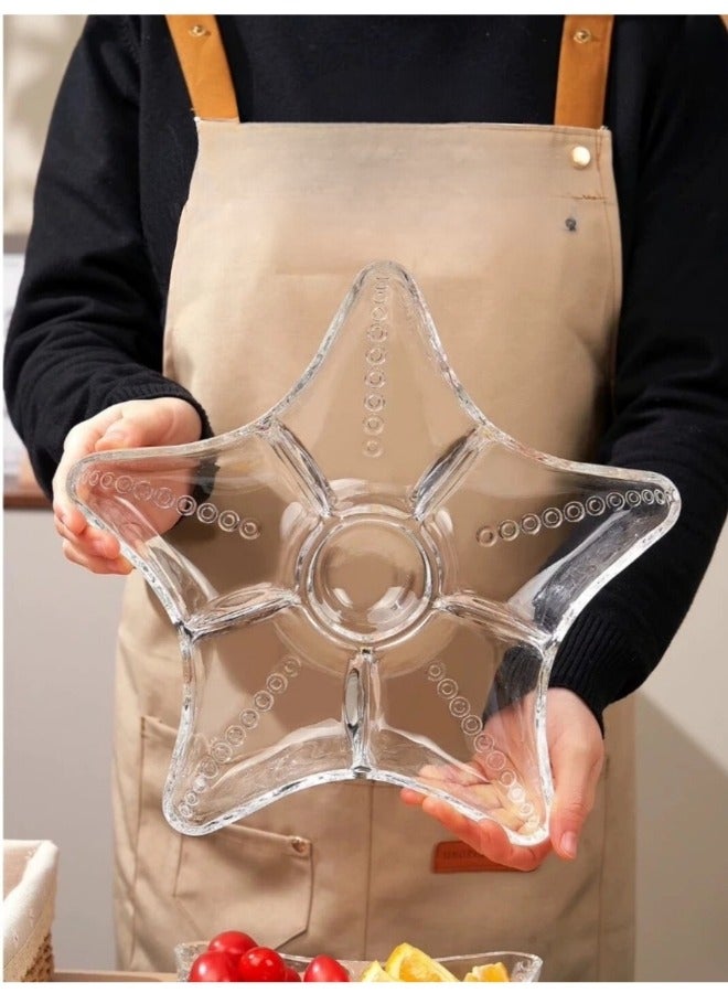 Happy Home Elegant Multi-Compartment Glass Serving Tray - Image 4