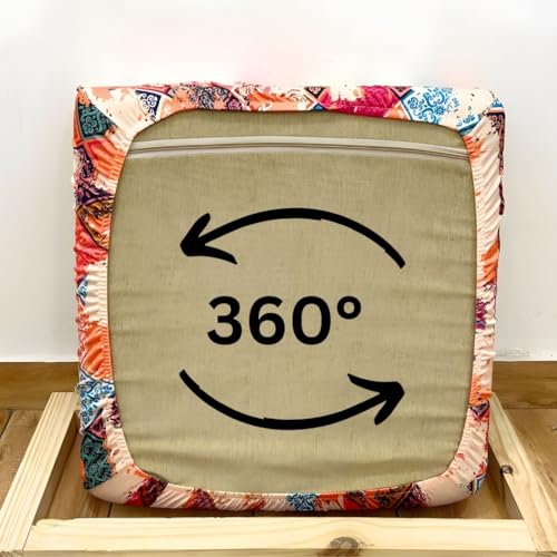 FABANE Stretchable Spandex Printed Sofa Slipcovers - Pack of 10 Sofa Seat Covers for Living Rooms, Couches, Wooden Sofas and Offices (Multicolor) - Image 3