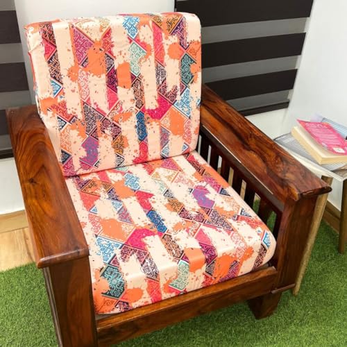 FABANE Stretchable Spandex Printed Sofa Slipcovers - Pack of 10 Sofa Seat Covers for Living Rooms, Couches, Wooden Sofas and Offices (Multicolor) - Image 1