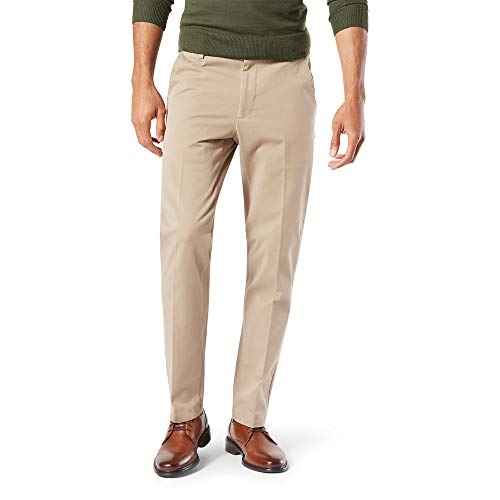 DOCKERS دوكرز بنطلون عمل للرجال بتصميم نحيف مع مرونة ذكية 360، بيج سفاري، 36W x 30L - Image 1