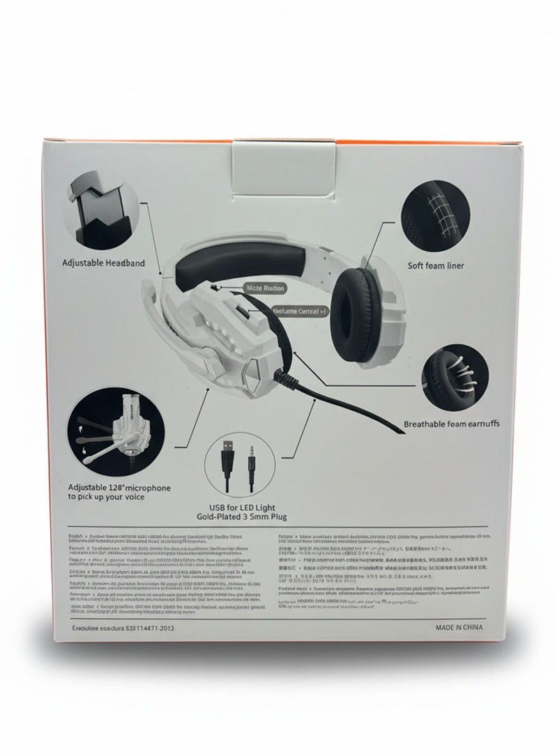 كوشن إيتش سماعة رأس سلكية G9000 Pro 3.5mm ستيريو للألعاب مع ميكروفون وضوء LED لجهاز PS4/Xbox One/PC/لابتوب/هاتف - Image 2