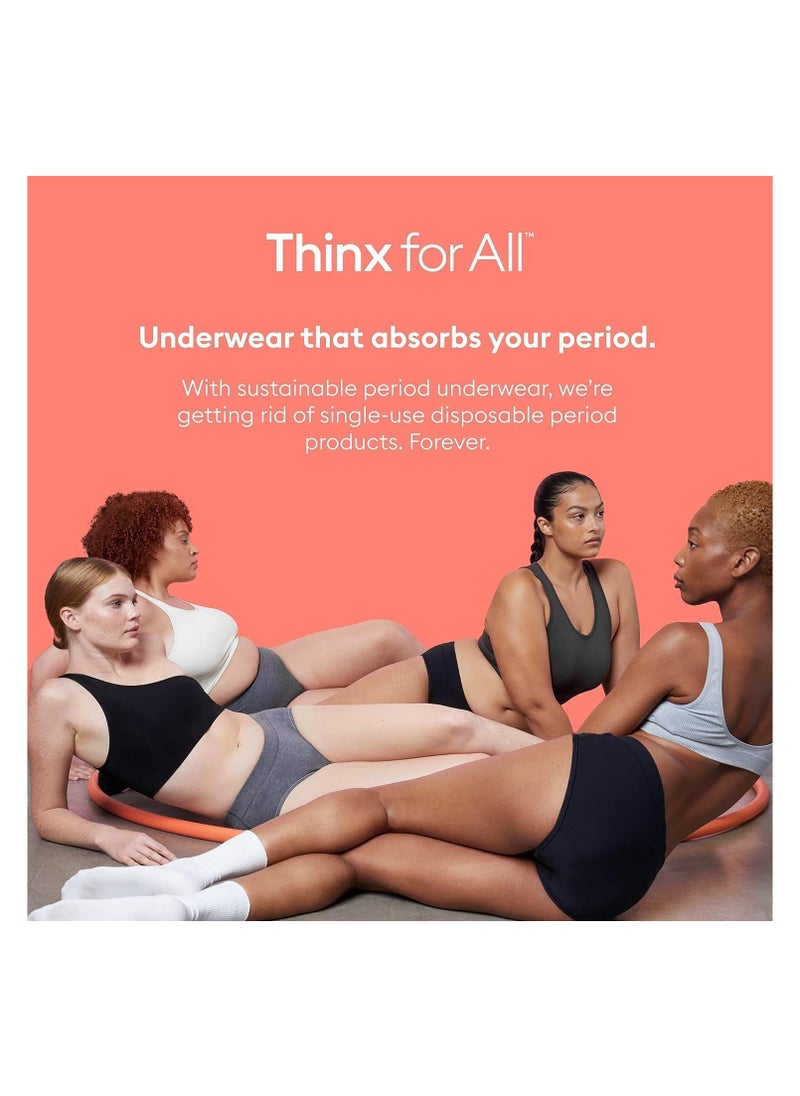 THINX - Thinx for All Women's Briefs Period Underwear, Super Absorbency, Black SIZE-M - Image 1