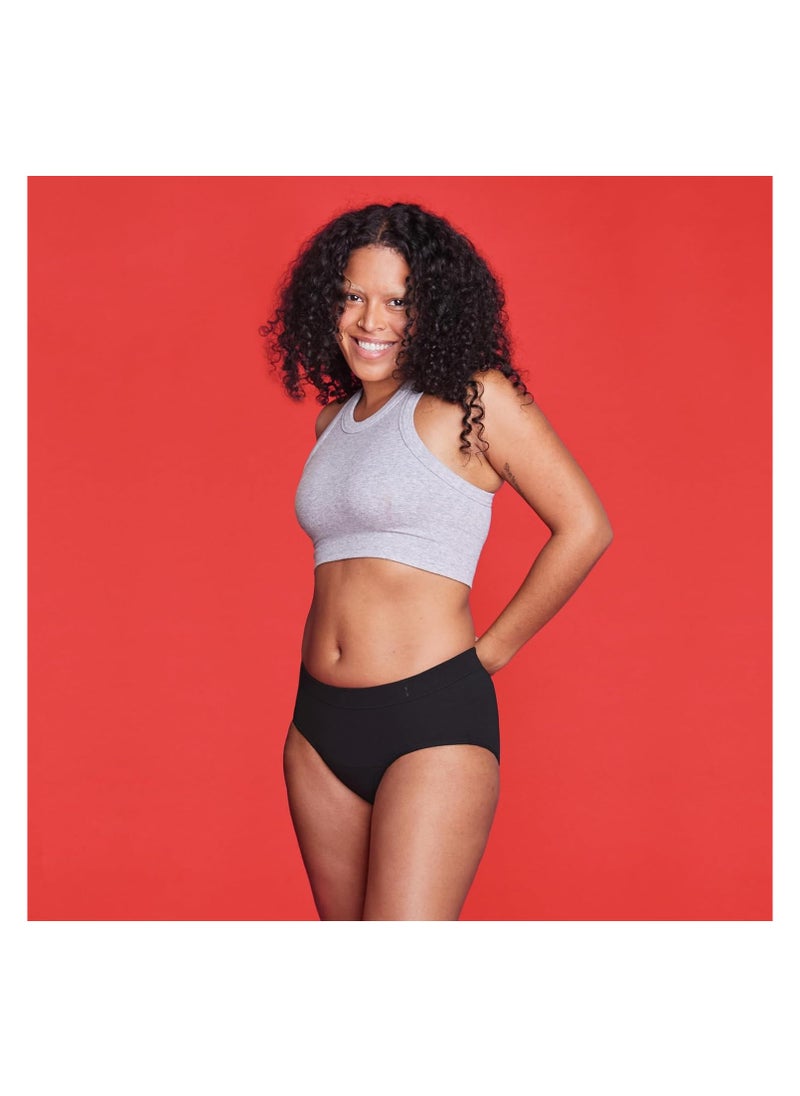 THINX - Thinx for All Women's Briefs Period Underwear, Super Absorbency, Black SIZE-M - Image 1