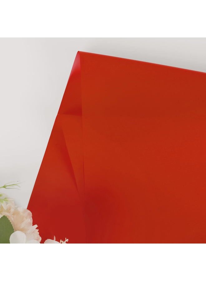 FUHITIM 20 Sheets Wrapped Flower Paper, Perfect for Weddings, Birthdays, Christmas, Baby Showers, DIY Bouquets (Misty Red) - Image 4