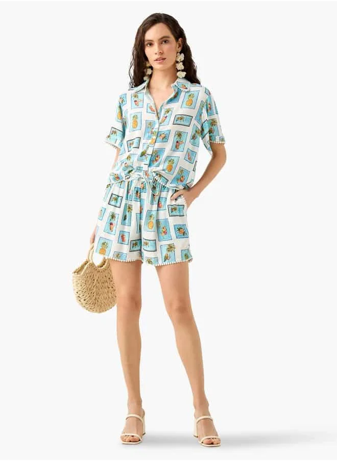 Splash FAV Printed Shirt and Shorts Set