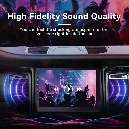 Haudio 9 inch Wireless Double Din Car Stereo,with Apple CarPlay and Android Auto Radio Screen,with Mirror Link, Bluetooth 5.0,1080P Backup Camera, AUX,FM/AM Transmitter|Double Din carplay Screen - Image 5
