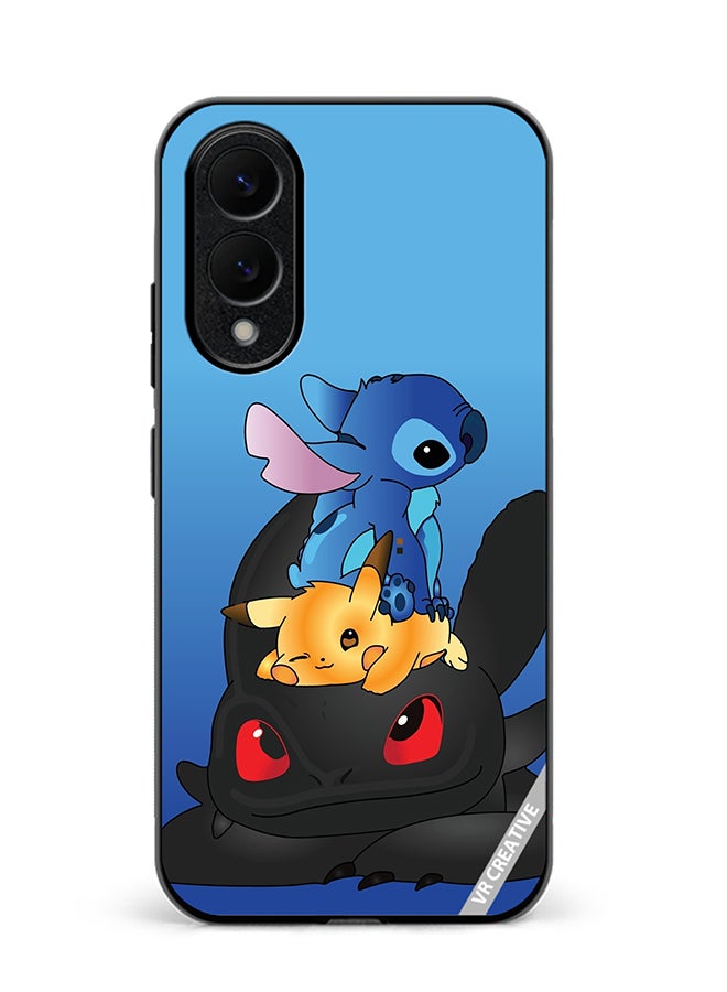 Protective Case Cover For Samsung Galaxy S25 Edge Cartoon Mix Design Multicolour