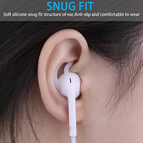 Lunies Earpods Covers Anti-Slip Silicone Soft Sport Earbud Tips for iPhone 6S/6 Plus/5S/5C/5 Earbuds Comfortable 4 Pairs Clear - Image 5