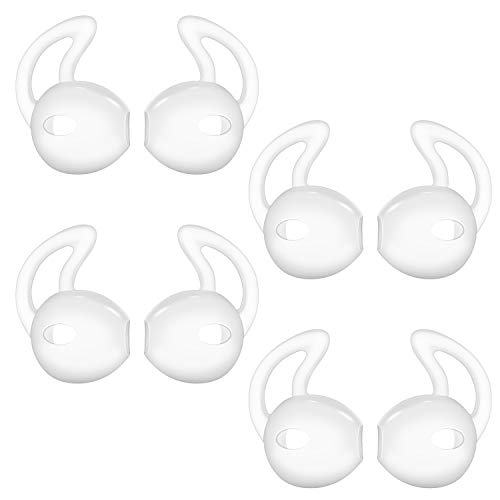 Lunies Earpods Covers Anti-Slip Silicone Soft Sport Earbud Tips for iPhone 6S/6 Plus/5S/5C/5 Earbuds Comfortable 4 Pairs Clear - Image 1