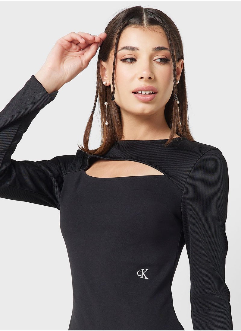 Calvin Klein Jeans - Cut Out Detail Knitted Dress - Image 1