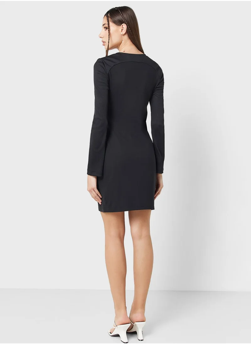 Calvin Klein Jeans Cut Out Detail Knitted Dress