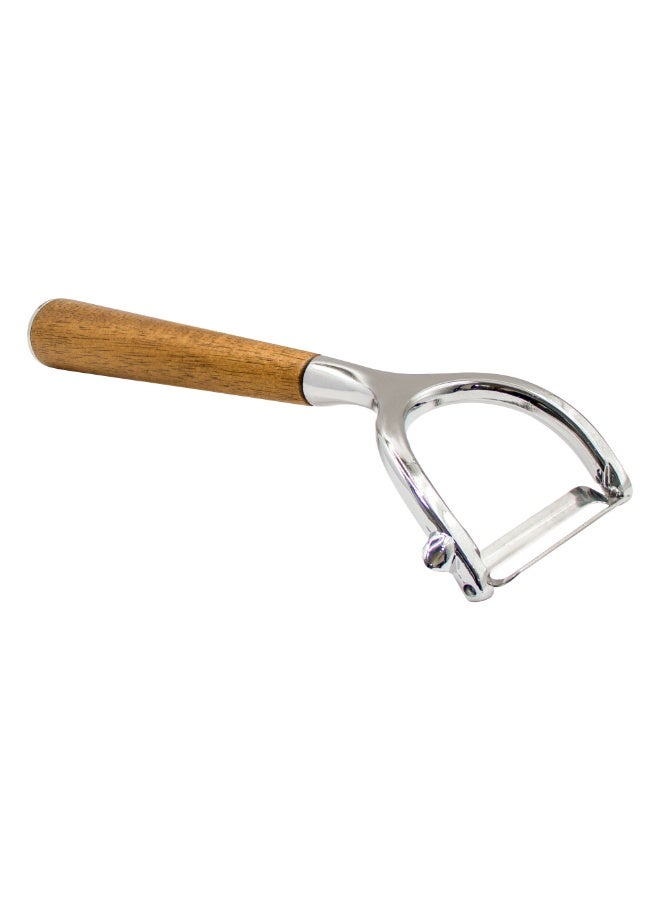 Duravel Y-Shaped Vegetable Peeler with Wooden Handle, Stainless Steel, for Carrots, Potatoes and More - Image 3