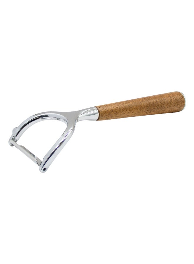 Duravel Y-Shaped Vegetable Peeler with Wooden Handle, Stainless Steel, for Carrots, Potatoes and More - Image 1