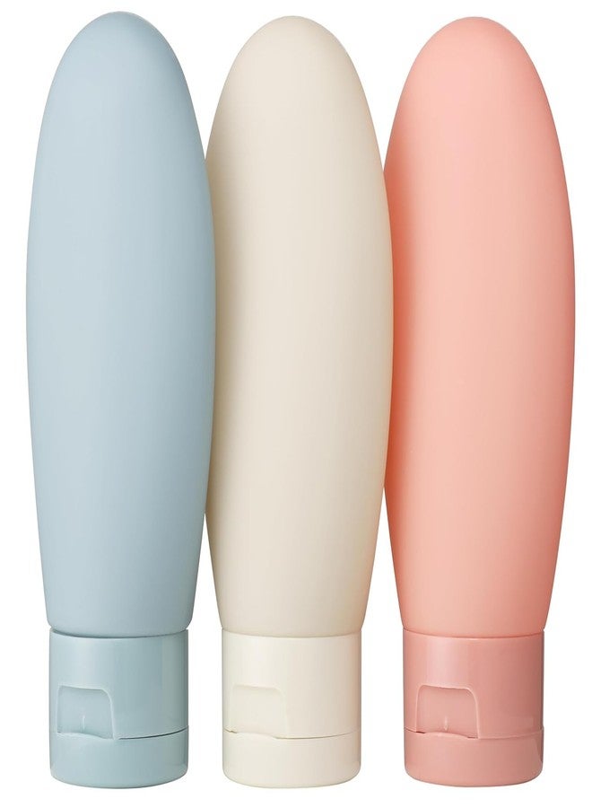 AIMERS Silicone Travel Bottles Set (Pack of 3) - 60ml Leakproof Travel Containers for Toiletries, Shampoo, Lotion, Hand Wash & Cream - Mini Travel Essentials for Women, Travel Accessories - Image 1