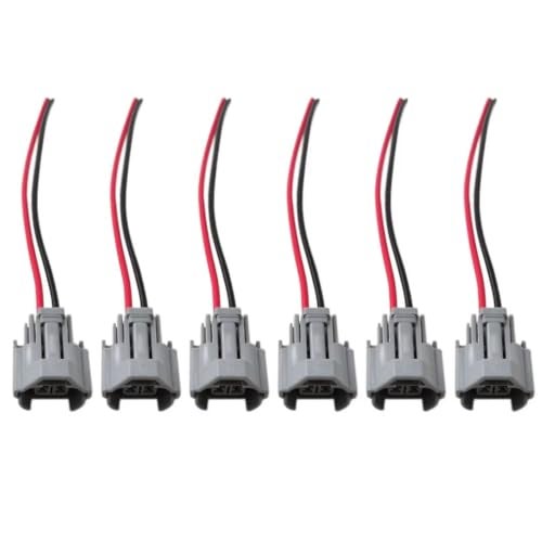 USonline911 موصل حقن الوقود الأنثوي عالي المقاومة 6 حزمة محدثة - Image 1