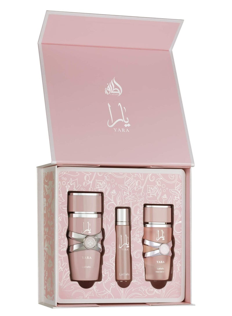 لطافة مجموعة هدايا – يارا 100 مل – 12 مل – معطر شعر - Image 1