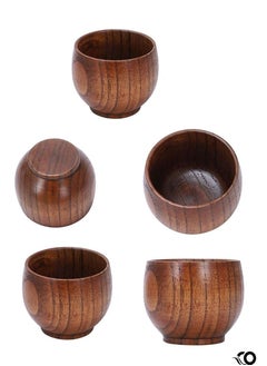 co arma A set of 5 wooden coffee cups, small and elegant  - Image 3
