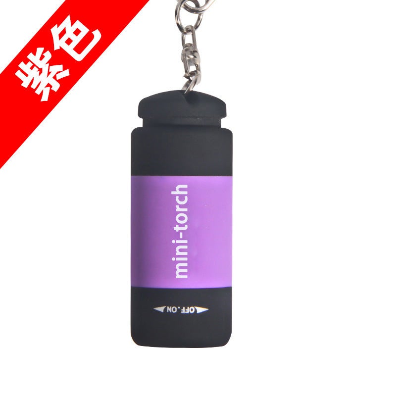 Portable Mini LED Flashlight Rechargeable Purple Purple