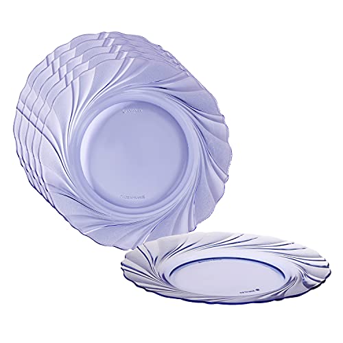 Duralex Tempered Glass Beau Rivage Marine Dessert Plate 19.5 Cm 6 Pcs (3003Bf/6), Medium - Image 1