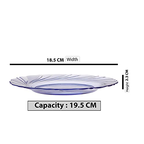 Duralex Tempered Glass Beau Rivage Marine Dessert Plate 19.5 Cm 6 Pcs (3003Bf/6), Medium - Image 5