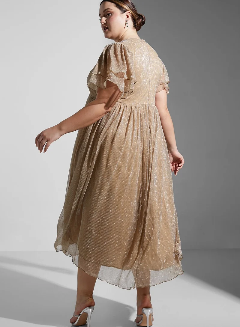 Ella Limited Curve Shimmer A-Line Dress
