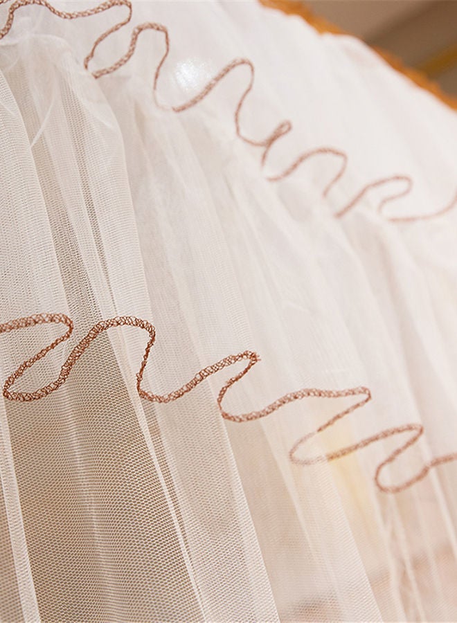 Y&D 4 Posters Mosquito Bed Net Canopy Cotton White 1.5 x 2meter - Image 5