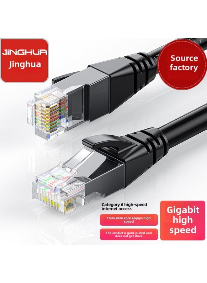 Generic Jinghua Six Gigabit Network Cable High-speed CAT6 Network Cable 8-core Twisted Finished Jumper Black W194N-Color:W198 Black-Line Length:10m (in Stock)  - Image 3