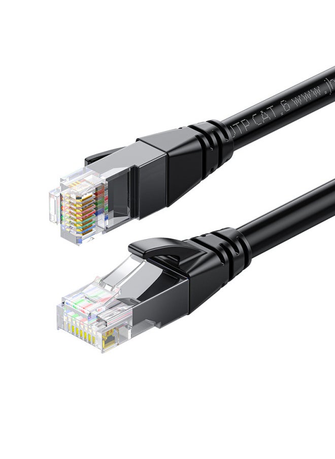 Generic Jinghua Six Gigabit Network Cable High-speed CAT6 Network Cable 8-core Twisted Finished Jumper Black W194N-Color:W198 Black-Line Length:10m (in Stock)  - Image 5