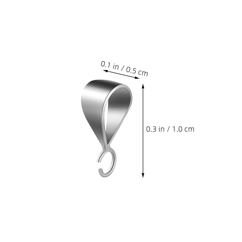 925 Sterling Silver Necklace Slider Connectors Pendant Clasp 6pcs 4mm Hole Charm Holder DIY - Image 3