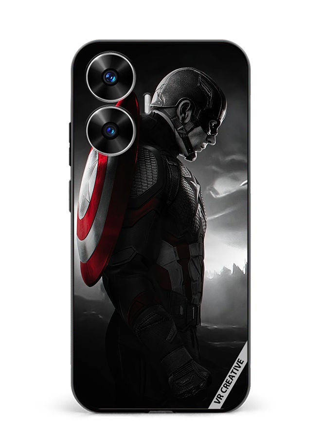 VR CREATIVE Protective Case Cover For Realme C55 Captain America Design Multicolour - Image 1