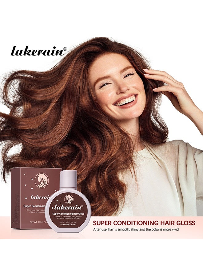 lakerain Super Conditioning Hair Gloss, Gives Hair Vibrant Color Shine Softness and Hydration Permanent Coloring Moisturize Smooth Hairs Easy Use Hair Color Hair Dye Grape #1 Gentle Charm - Image 3