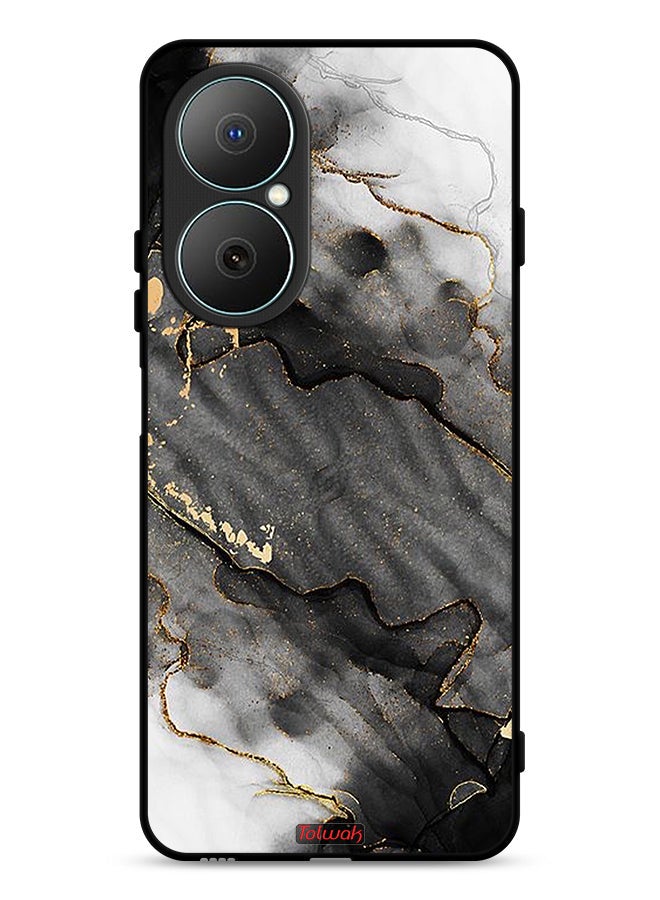 Tolwak Huawei Nova Y73 Protective Case Cover Glitter Marble