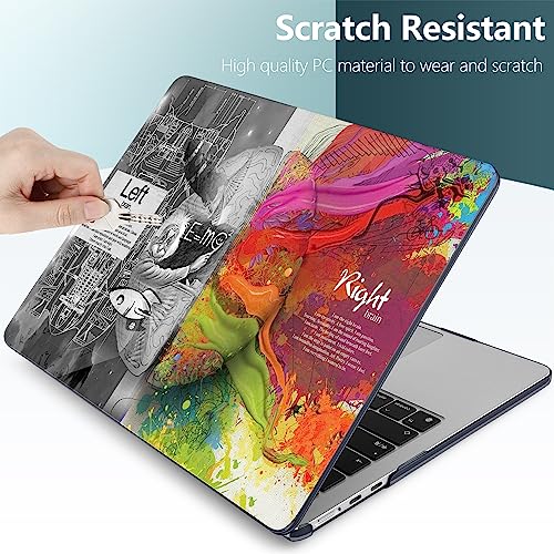TWOLSKOO for MacBook Air 13 inch Case M5 2026 M4 2025 M3 M2 2024-2022 A3449 A3240 A3113 A2681, Plastic Hard Shell & Keyboard Cover & Screen Film for MacBook Air 13.6 inch Case, Creative Brain - Image 4