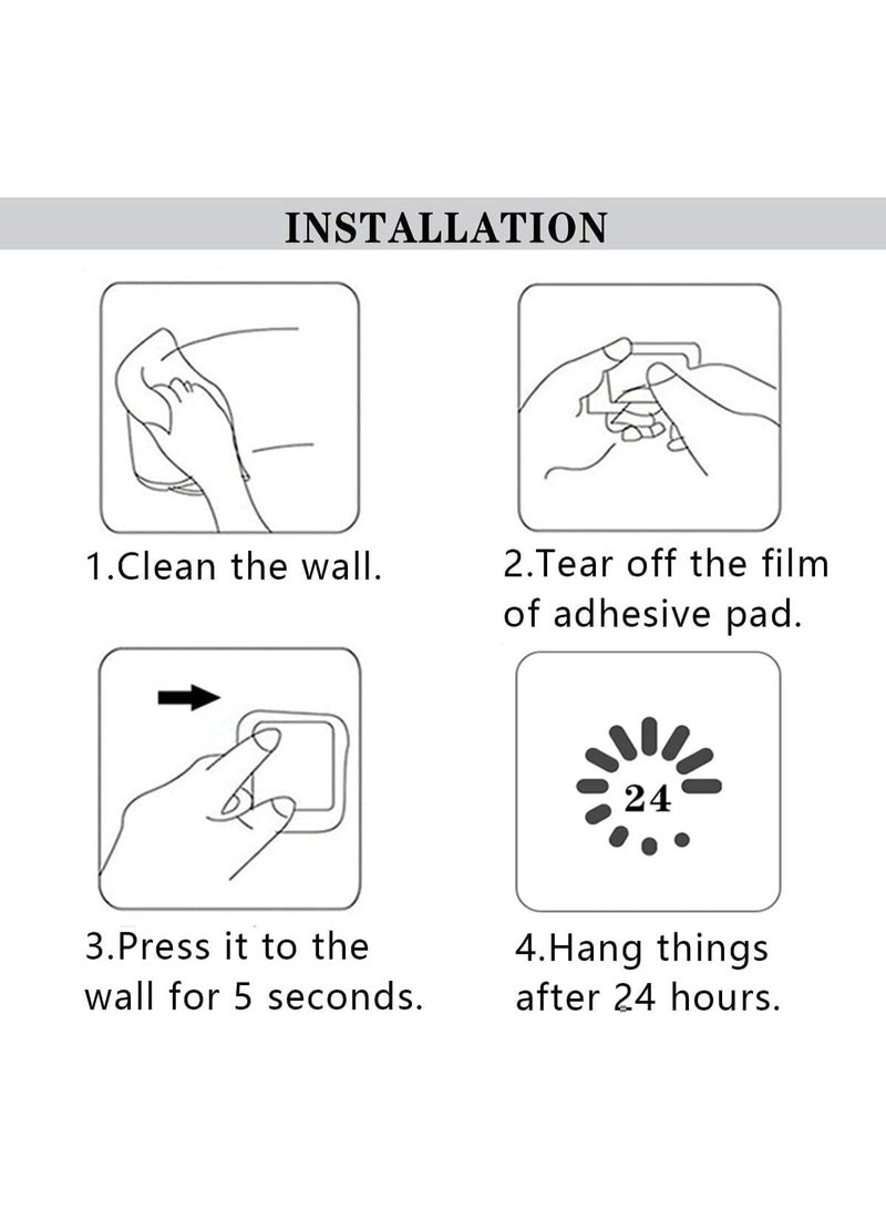 4 PCS Broom Holder Mop Holder, Broom and Mop Grippers, Self Adhesive and No Drilling Broom and Dustpan Hanger, Wall Mount Mops Rakes Holder for Home, Kitchen, Garden, Garage (Silver) - Image 5