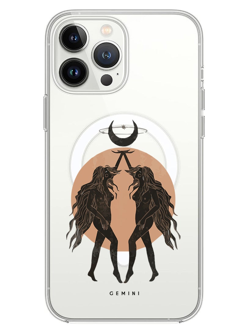 Theodor Magnetic Case for iPhone 14 Pro Max 6.7-inch Compatible with MagSafe Wireless Charging, Shockproof Phone Bumper Cover Gemini - Image 1