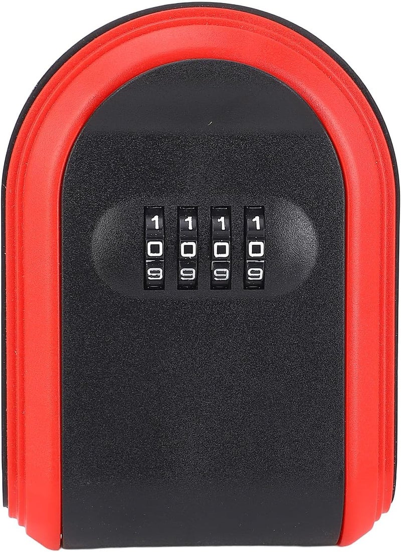 Red Wall Mounted Weatherproof Key Lock Box With Combination Code For Outdoor House Villa - Image 1