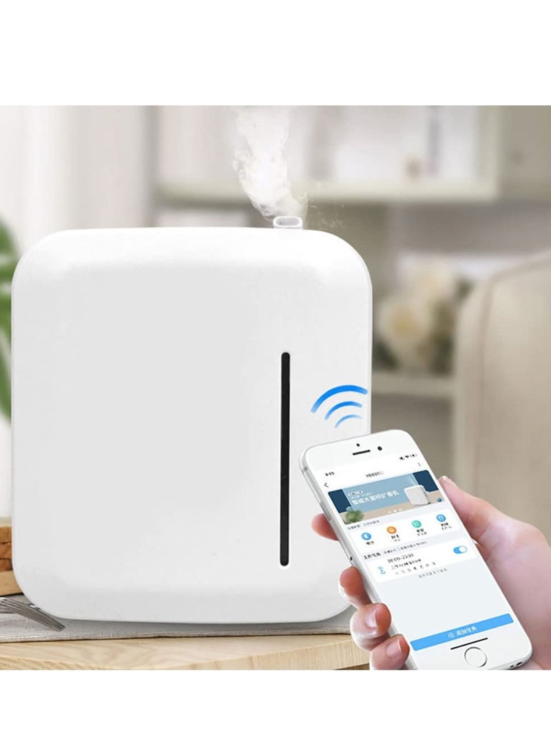 Arabest - Square Essential Oil Diffuser, 150ml Capacity Intelligent Aromatherapy Diffuser, Bluetooth APP Controlled Aromatherapy Diffuser, 10 Segment Timer, Hangable and Desktop,White - Image 1