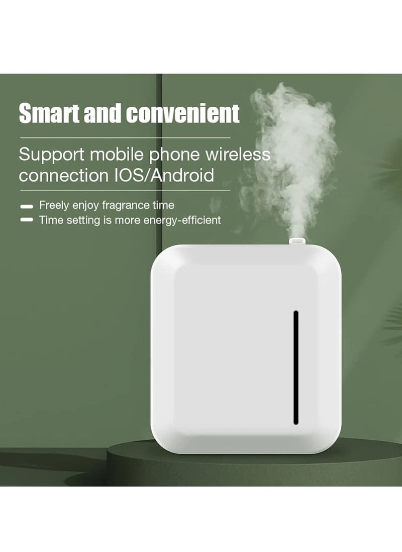 Arabest - Square Essential Oil Diffuser, 150ml Capacity Intelligent Aromatherapy Diffuser, Bluetooth APP Controlled Aromatherapy Diffuser, 10 Segment Timer, Hangable and Desktop,White - Image 1