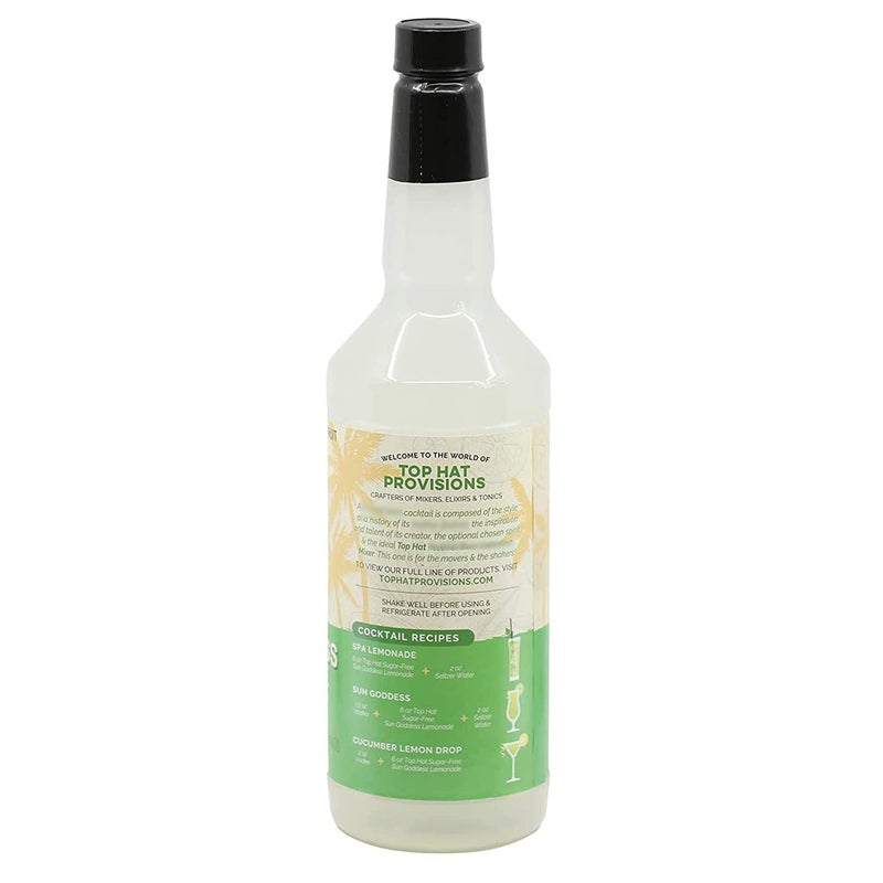 Top Hat Keto Sugar Free Cucumber Lemonade Mix - Naturally Sweetened with Monk Fruit - Craft Mixer for Skinny Margarita Cocktail Drinks - 32oz Bottle - Image 3