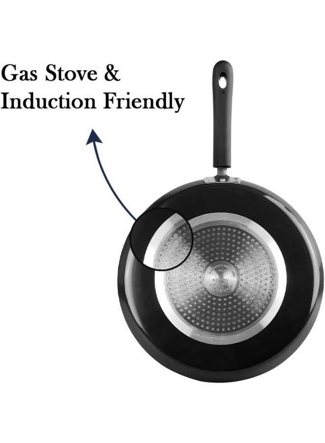 Vinod Hanos Non-Stick Dosa Tawa 27 cm Diameter, Hard Anodised Non-Stick Coating with Bakelite Riveted Handle - 5.25 mm Thickness, Black (Induction and Gas Stove Friendly) - Image 4