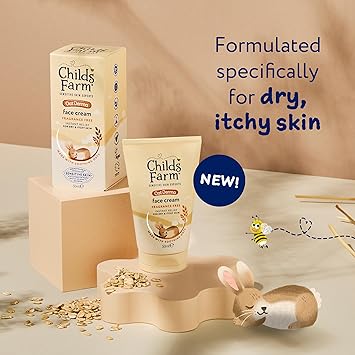 Childs Farm OatDerma Face Cream Moisturiser Fragrance Free Hydration Sensitive Skin Emollient Soothe Baby Kids 50ml - Image 2