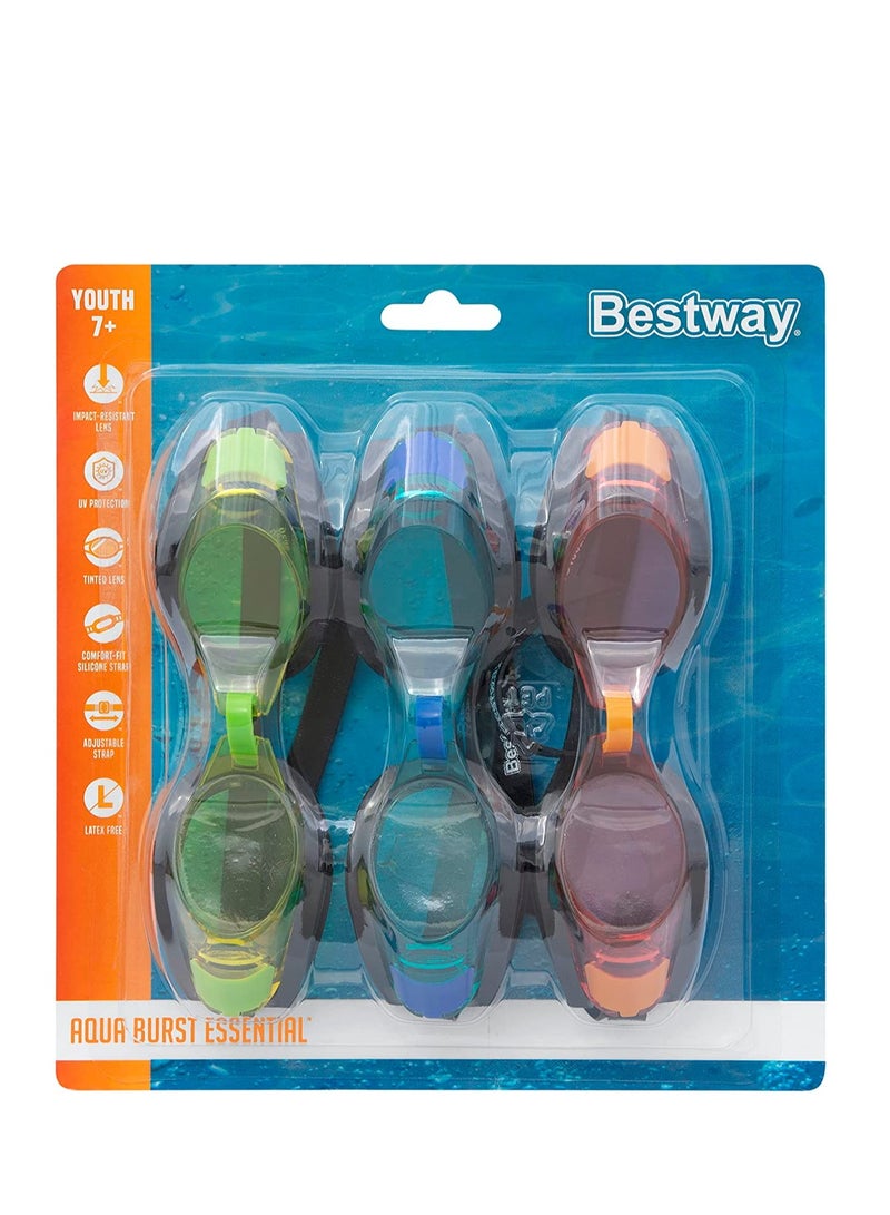 Bestway Hydro-Swim Focus Goggle Set Pack of 3 - Image 2