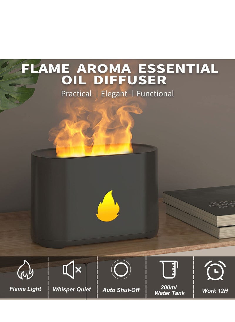 Mi VAZA - 200ml Essential Oil Diffuser LED Simulation Flame Ultrasonic Home Office Air Freshener Fragrance Sooth Sleep Atomizer - Image 1