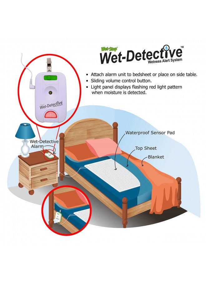 Wet-Stop Wet Detective Bedwetting Kit, Incontinence & Bedwetting Alarm System, Includes 2 Sensor Pads - Image 2
