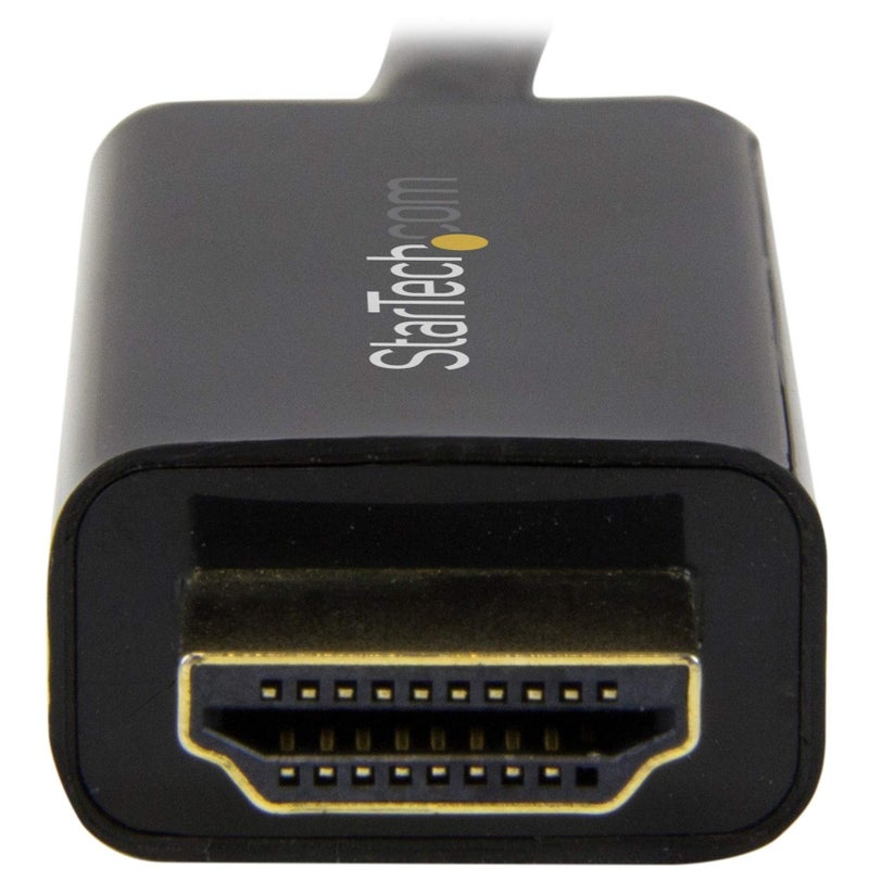 Startech.com StarTech.com 3ft (1m) DisplayPort to HDMI Cable - 4K 30Hz - DisplayPort to HDMI Adapter Cable - DP 1.2 to HDMI Monitor Cable Converter - Latching DP Connector - Passive DP to HDMI Cord (DP2HDMM1MB)  - Image 3