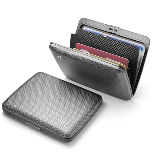 ÖGON -DESIGNS- Aluminum wallet, Large capacity with metal lock, RFID Protection against fraud and demagnetization, Smart Case OSLO Large model - Image 2